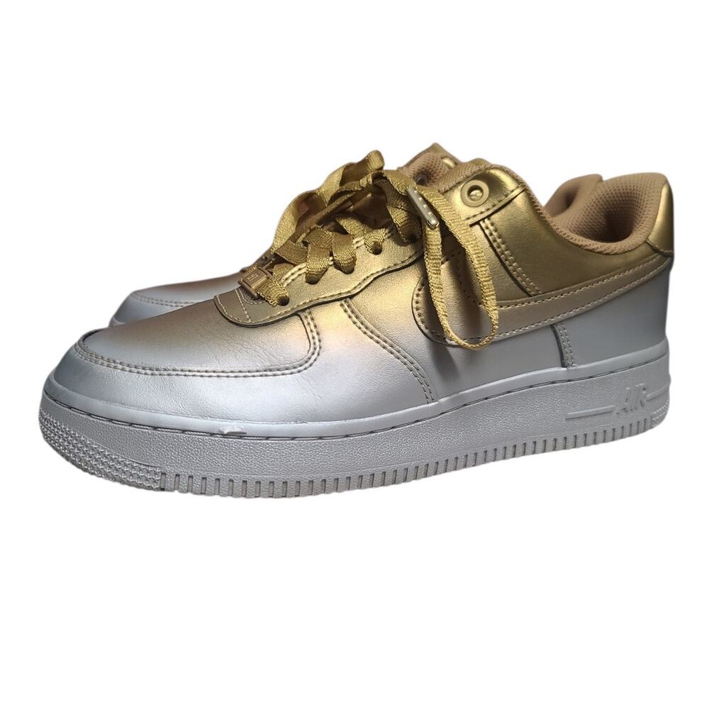 Nike Air Force 1 '07 Low Metallic Gold Silver 7W 898889-012